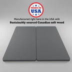 ONETAN, 1.5-Inch Split Bunkie Board for Mattress/Bed Support - Fully Assembled, Improved Comfort and Support, Gray