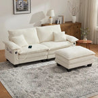Modular Sectional Sofa, Comfy Cloud Couch Sectional Sofa with Ottoman, Deep Seat Sofa Sleeper for Living Room