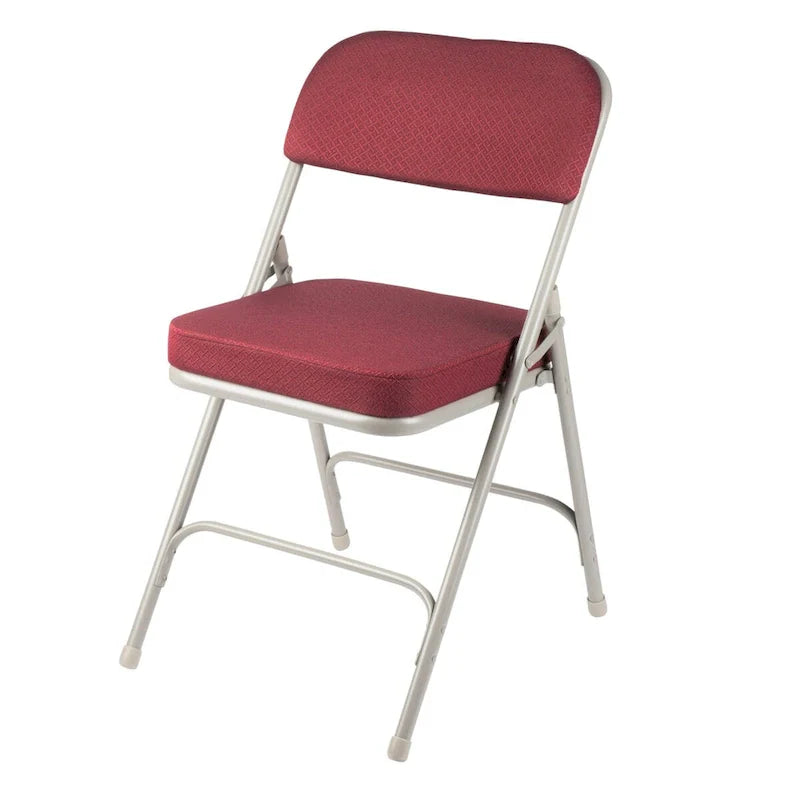 Hampden Furnishings Bernadine Collection Deluxe Fabric Padded Folding Chair, Pack of 2