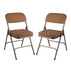 Hampden Furnishings Bernadine Collection Deluxe Fabric Padded Folding Chair, Pack of 2