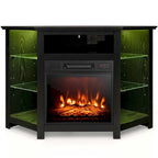 Costway Fireplace TV Stand w/ Led Lights & 18  Electric Fireplace for - See Details