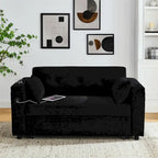 Pull-Out Sleeper Sofa Bed with Adjustable Backrest and USB Port
