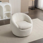 Swivel Barrel Chair - 360° Rotation - Boucle Fabric