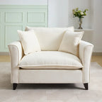Oversized Chenille Fabric Armchair