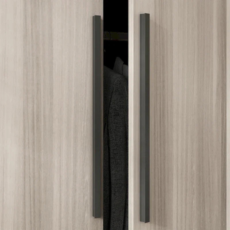 Modern Freestanding Solid Wood Wardrobe Closet With Storage Shelves