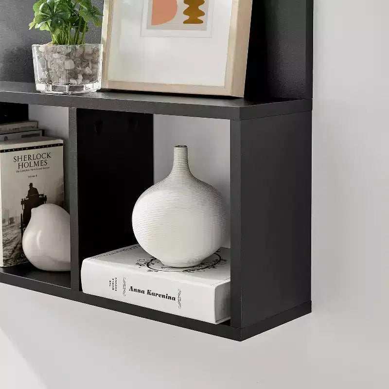 Étagère murale rustique triple cube flottante 31,5 x 15,7 - Danya B.