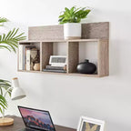 Étagère murale rustique triple cube flottante 31,5 x 15,7 - Danya B.
