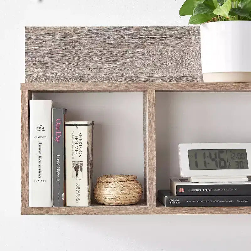 Étagère murale rustique triple cube flottante 31,5 x 15,7 - Danya B.