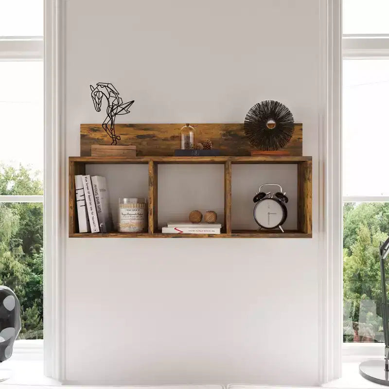Étagère murale rustique triple cube flottante 31,5 x 15,7 - Danya B.