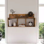 Étagère murale rustique triple cube flottante 31,5 x 15,7 - Danya B.