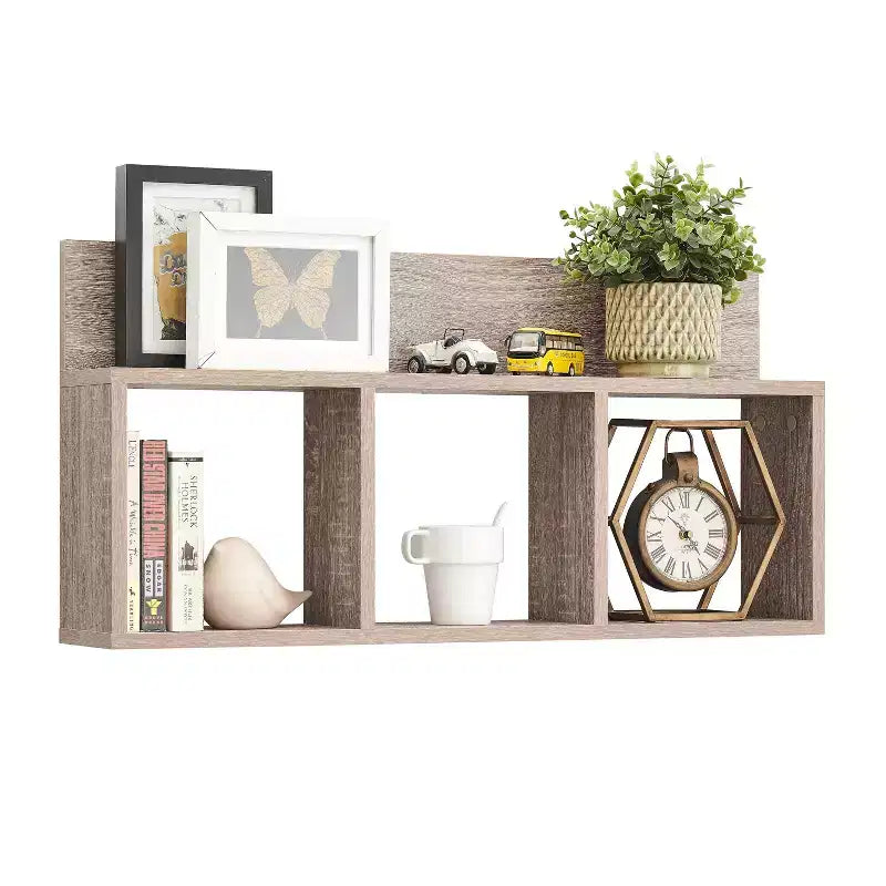 Étagère murale rustique triple cube flottante 31,5 x 15,7 - Danya B.