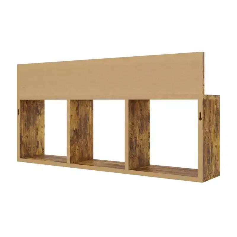 Étagère murale rustique triple cube flottante 31,5 x 15,7 - Danya B.