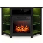 Costway Fireplace TV Stand w/ Led Lights & 18  Electric Fireplace for - See Details
