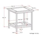 Table d'appoint Rhonda 22 po - WyndenHall