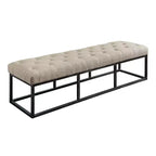 Banc capitonné Danes avec pieds en fer - Finch