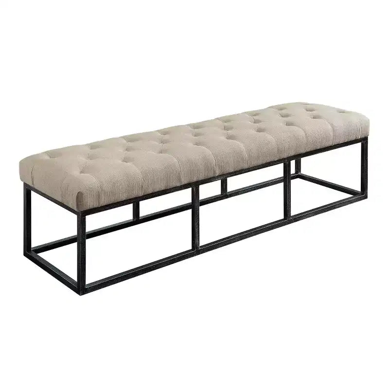 Banc capitonné Danes avec pieds en fer - Finch