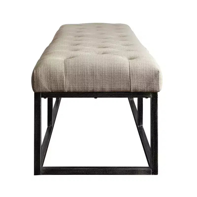 Banc capitonné Danes avec pieds en fer - Finch