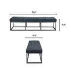 Banc capitonné Danes avec pieds en fer - Finch