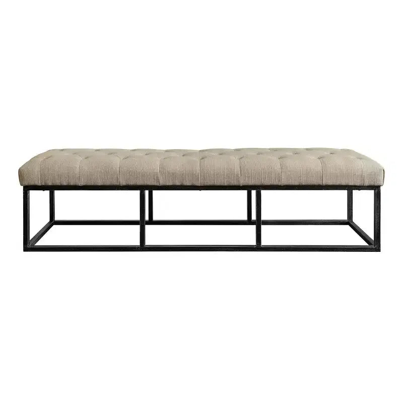 Banc capitonné Danes avec pieds en fer - Finch