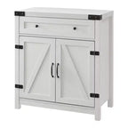 Meuble d'appoint Clarabelle en bois de grange rustique avec porte coulissante - Saracina Home