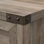 Meuble d'appoint Clarabelle en bois de grange rustique avec porte coulissante - Saracina Home