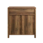 Meuble d'appoint Clarabelle en bois de grange rustique avec porte coulissante - Saracina Home