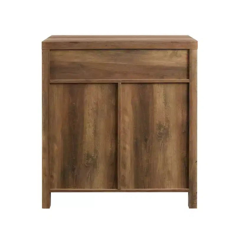 Meuble d'appoint Clarabelle en bois de grange rustique avec porte coulissante - Saracina Home