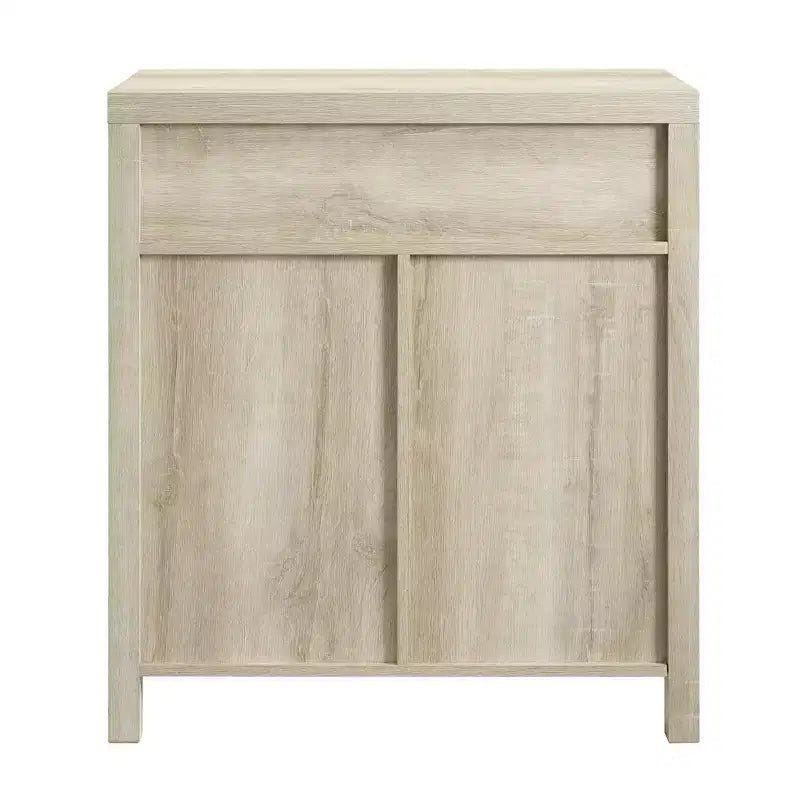 Meuble d'appoint Clarabelle en bois de grange rustique avec porte coulissante - Saracina Home