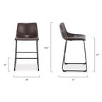 Lot de 3 tabourets de bar Edgemod Brinley de 61 cm de hauteur comptoir