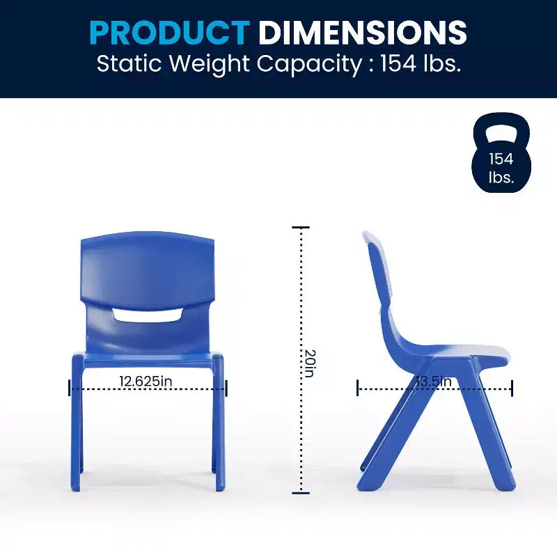 Ensemble Table d'activités rectangulaire en plastique réglable en hauteur Flash Furniture 23,625W x 47,25L avec 6 chaises