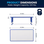 Ensemble Table d'activités rectangulaire en plastique réglable en hauteur Flash Furniture 23,625W x 47,25L avec 6 chaises