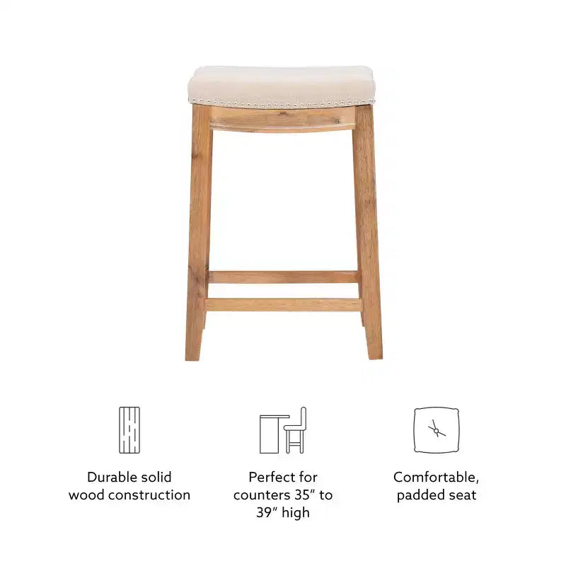 Tabouret de bar hauteur comptoir Claridge - Linon