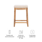 Tabouret de bar hauteur comptoir Claridge - Linon