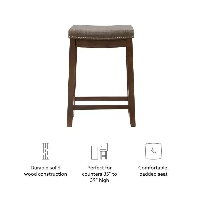 Tabouret de bar hauteur comptoir Claridge - Linon
