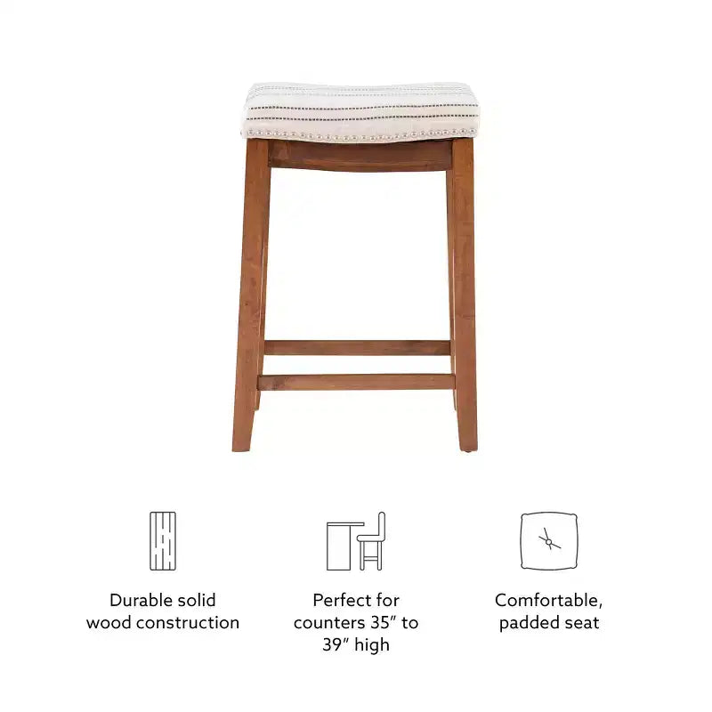 Tabouret de bar hauteur comptoir Claridge - Linon
