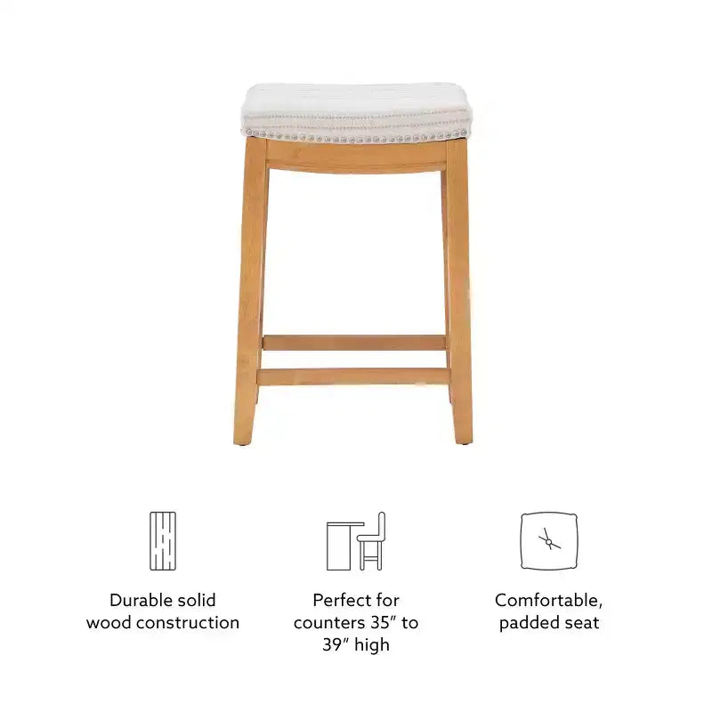 Tabouret de bar hauteur comptoir Claridge - Linon