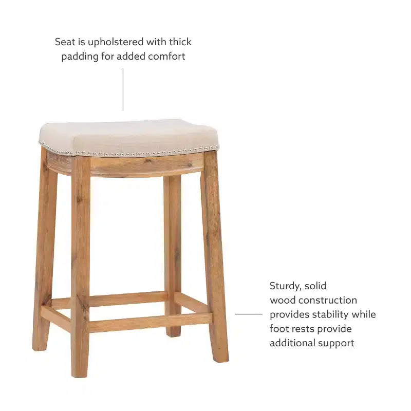 Tabouret de bar hauteur comptoir Claridge - Linon