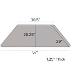 Flash Furniture 29''W x 57''L Trapezoid HP Laminate Activity Table - Standard Height Adjustable Legs