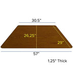 Flash Furniture 29''W x 57''L Trapezoid HP Laminate Activity Table - Standard Height Adjustable Legs