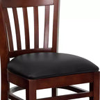 Flash Furniture Vertical Slat Back Wooden Restaurant Barstool