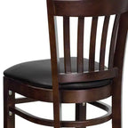 Flash Furniture Vertical Slat Back Wooden Restaurant Barstool