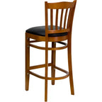 Flash Furniture Vertical Slat Back Wooden Restaurant Barstool