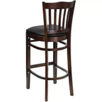 Flash Furniture Vertical Slat Back Wooden Restaurant Barstool