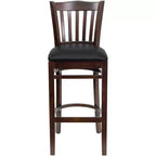 Flash Furniture Vertical Slat Back Wooden Restaurant Barstool