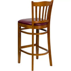 Flash Furniture Vertical Slat Back Wooden Restaurant Barstool