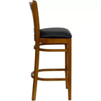 Flash Furniture Vertical Slat Back Wooden Restaurant Barstool