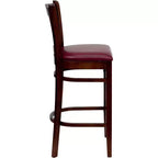 Flash Furniture Vertical Slat Back Wooden Restaurant Barstool