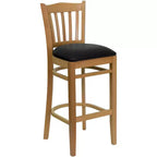 Flash Furniture Vertical Slat Back Wooden Restaurant Barstool