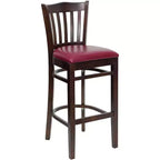 Flash Furniture Vertical Slat Back Wooden Restaurant Barstool