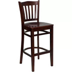 Flash Furniture Vertical Slat Back Wooden Restaurant Barstool